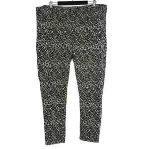 American Eagle Leopard Skinny Jeans Womens 24 Regular Stretch Denim